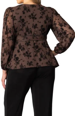 Alissa Long Sleeve Wrap Top - Plus