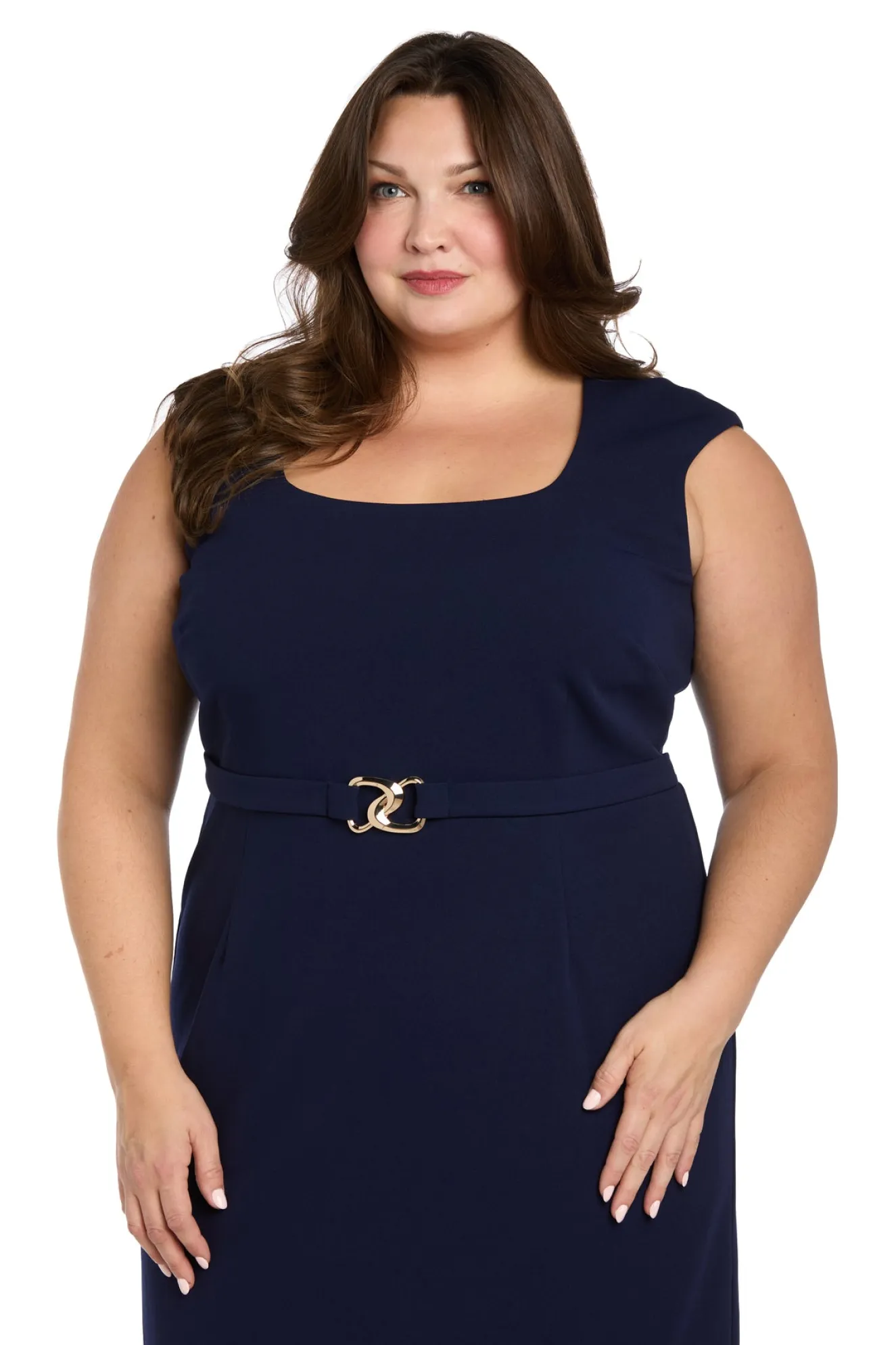 Belted Sheath Dress - Plus
