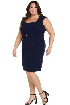 Belted Sheath Dress - Plus