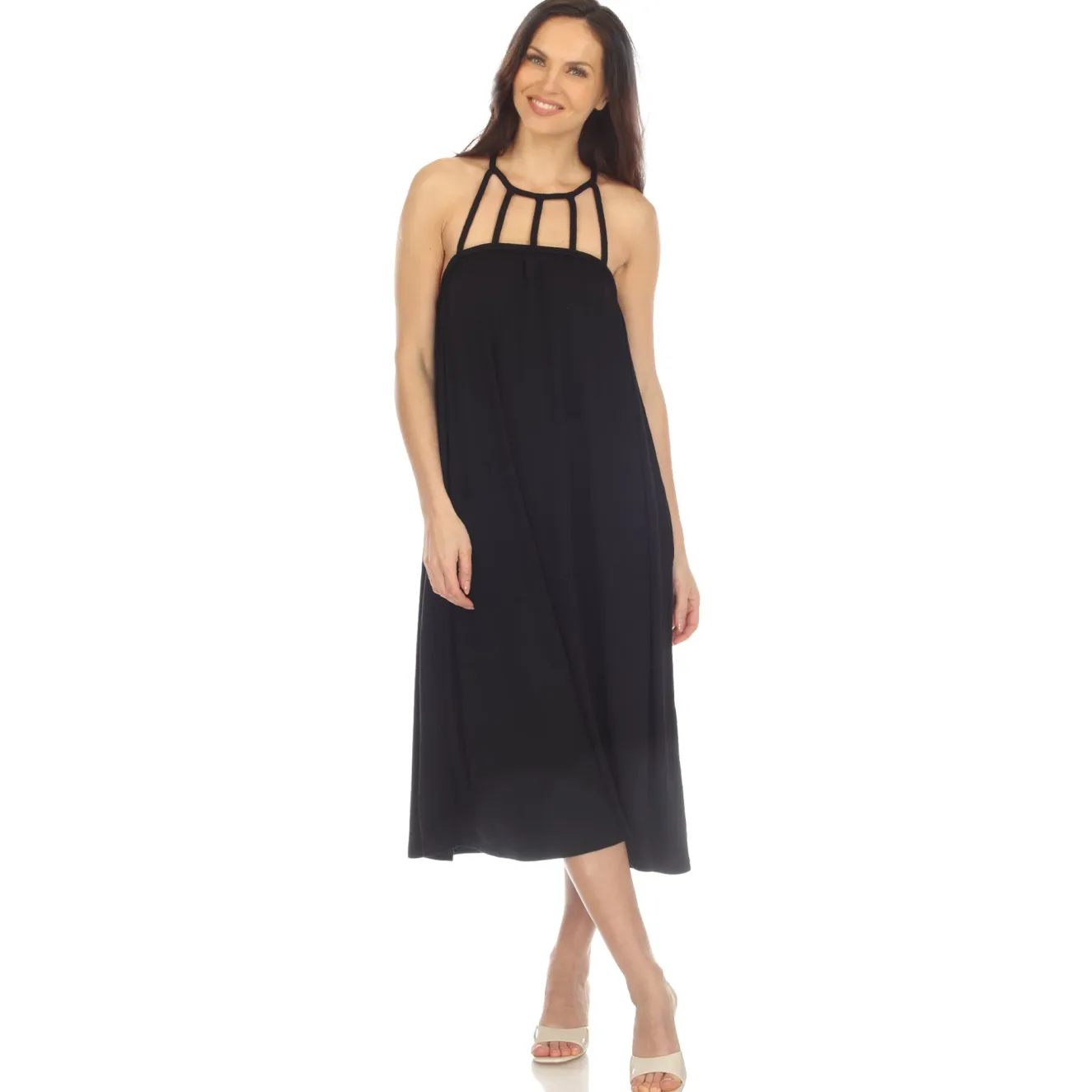 Braided Strap Midi Dress