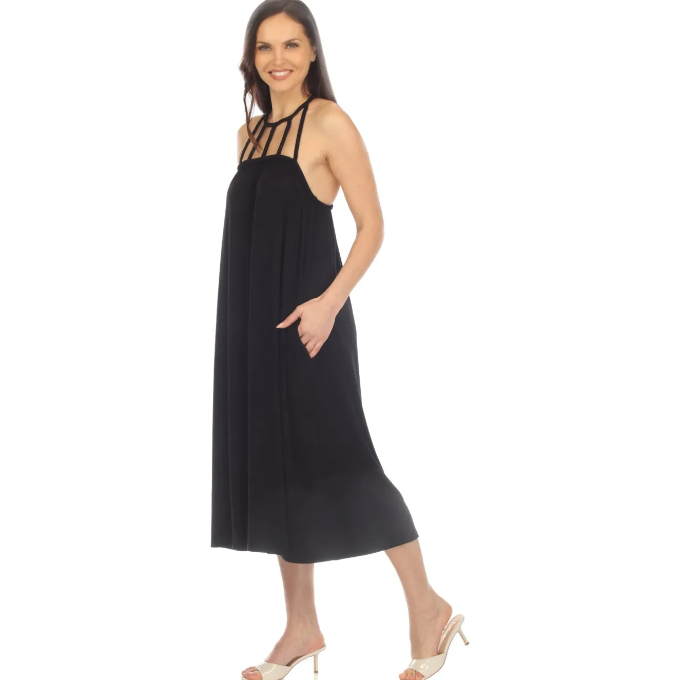 Braided Strap Midi Dress