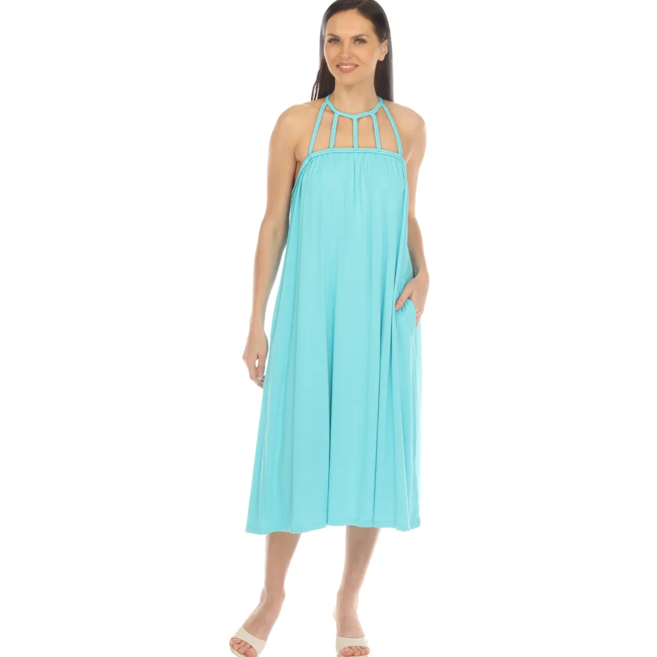 Braided Strap Midi Dress