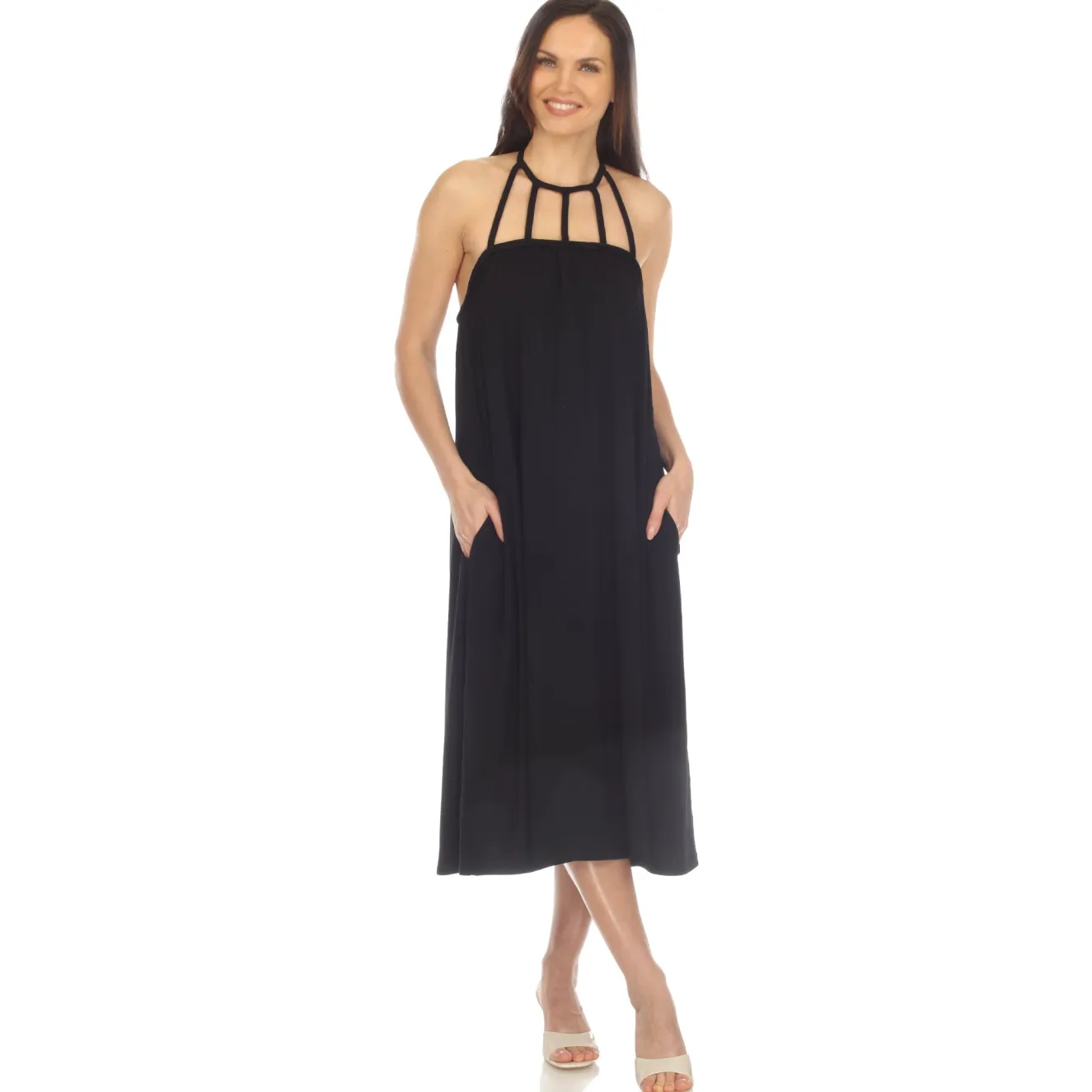 Braided Strap Midi Dress