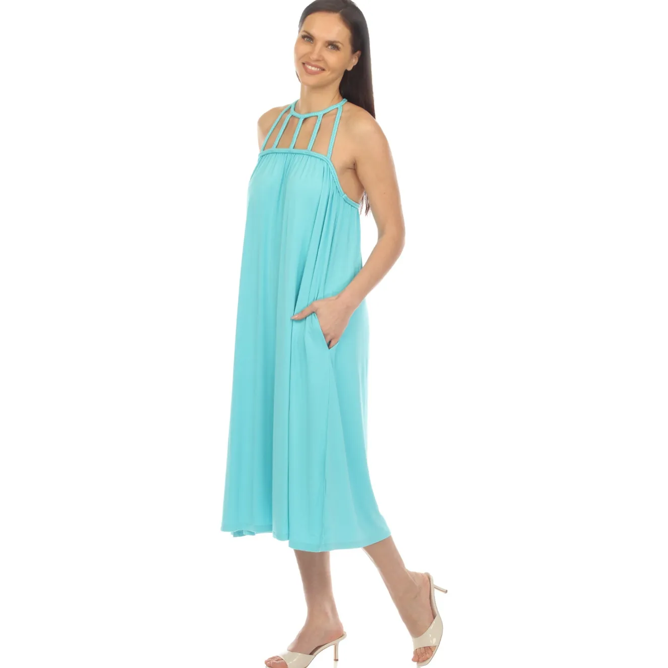 Braided Strap Midi Dress