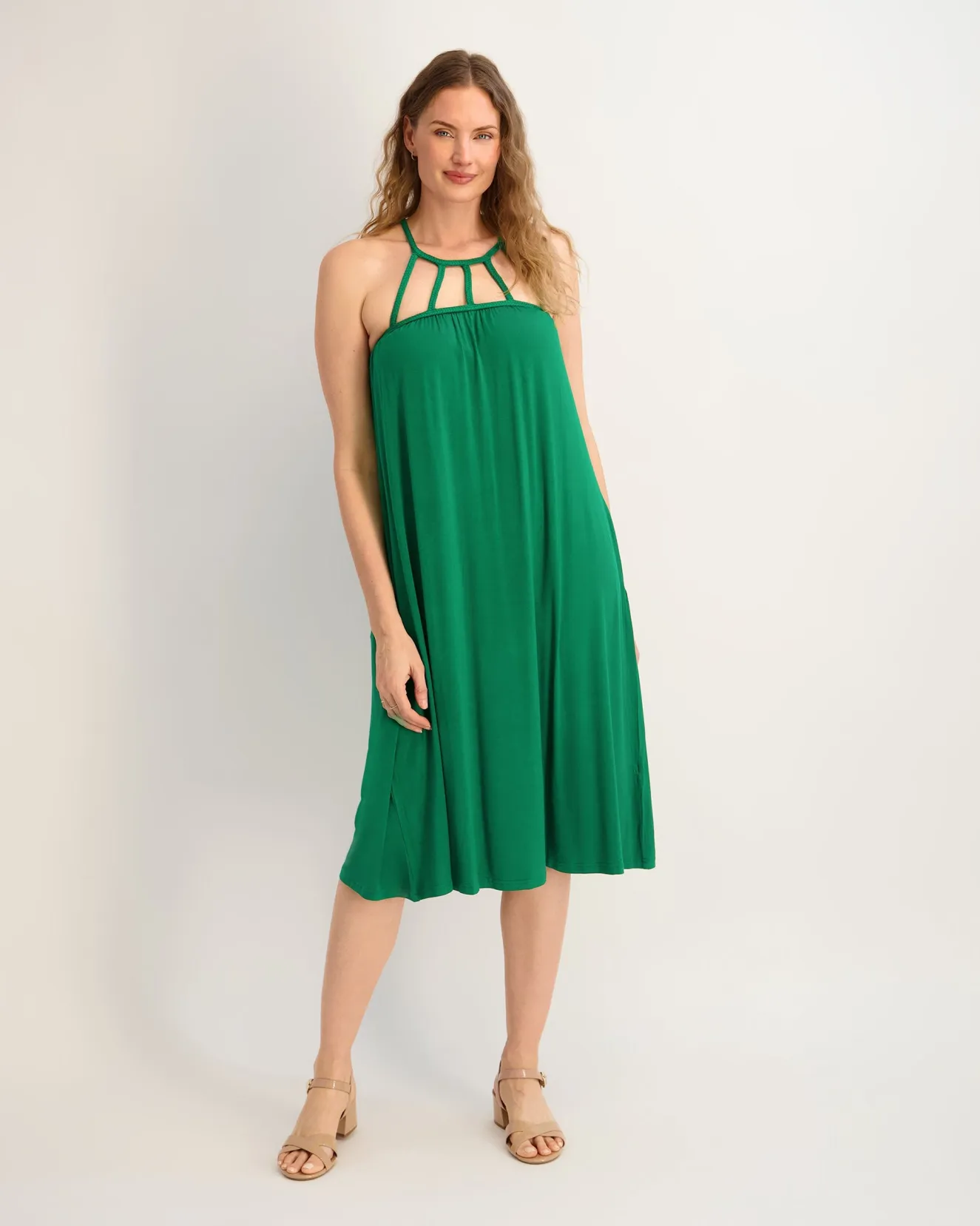 Braided Strap Midi Dress
