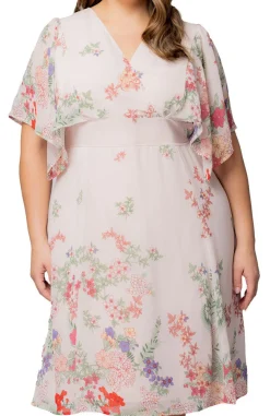 Breezy Border Print Cocktail Dress - Plus