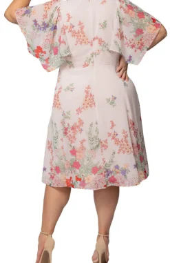 Breezy Border Print Cocktail Dress - Plus