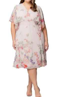 Breezy Border Print Cocktail Dress - Plus