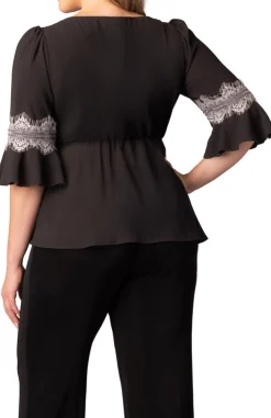 Chateau Lace Trim Top - Plus