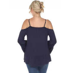 Cold Shoulder Ruffle Sleeve Top