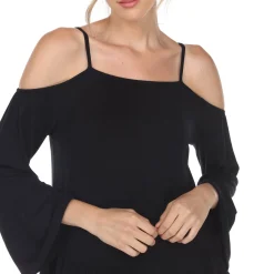 Cold Shoulder Ruffle Sleeve Top