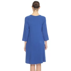 Criss Cross Neckline Swing Midi Dress