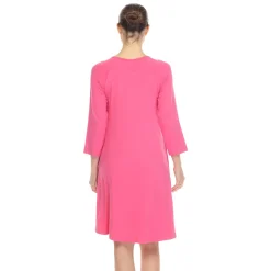 Criss Cross Neckline Swing Midi Dress