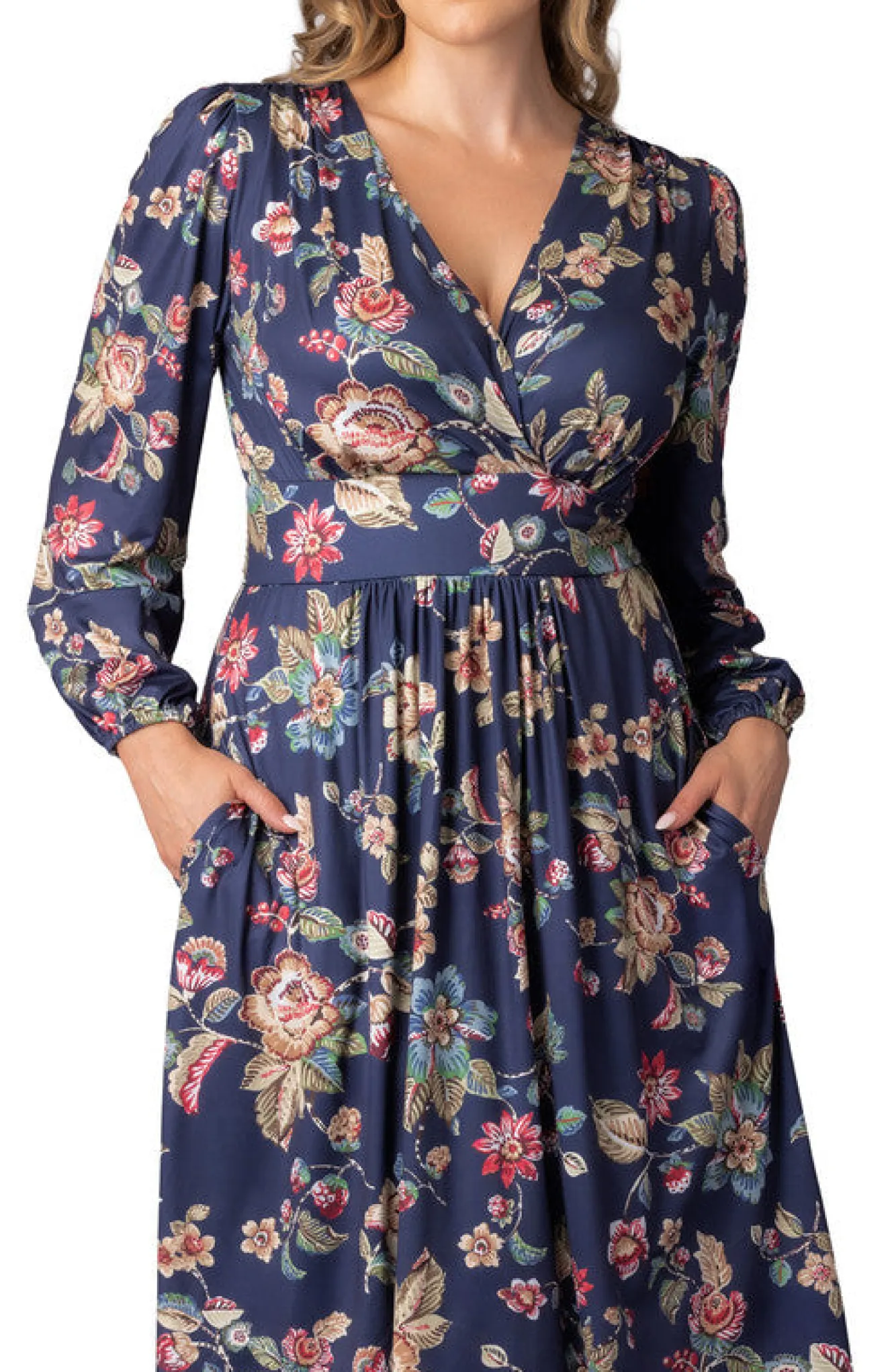 Diana Long Sleeve Midi Dress - Plus