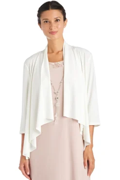 Drape Front Jersey Shrug - Ivory