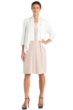 Drape Front Jersey Shrug - Ivory