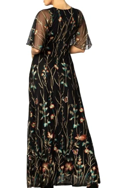 Embroidered Elegance Evening Gown