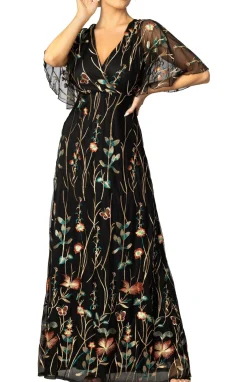 Embroidered Elegance Evening Gown