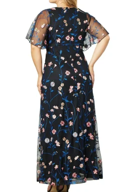 Embroidered Elegance Evening Gown - Plus