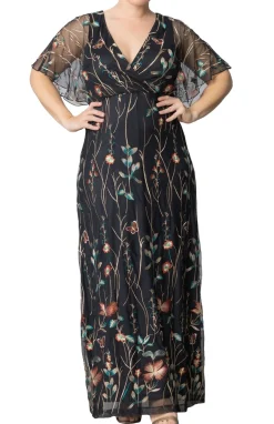 Embroidered Elegance Evening Gown - Plus