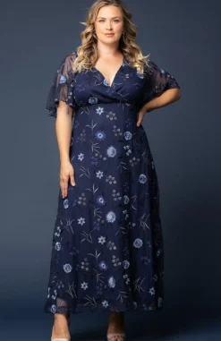 Embroidered Elegance Evening Gown - Plus