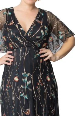 Embroidered Elegance Evening Gown - Plus