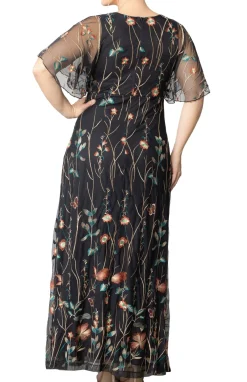 Embroidered Elegance Evening Gown - Plus
