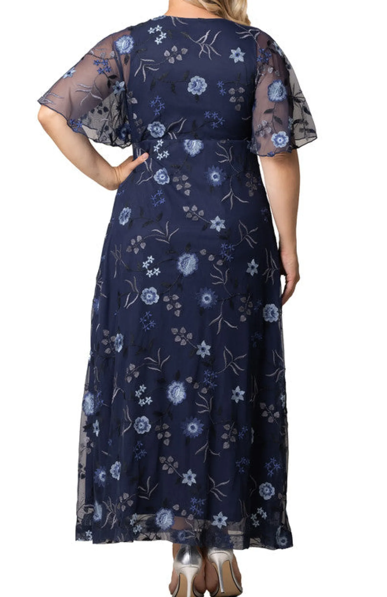 Embroidered Elegance Evening Gown - Plus