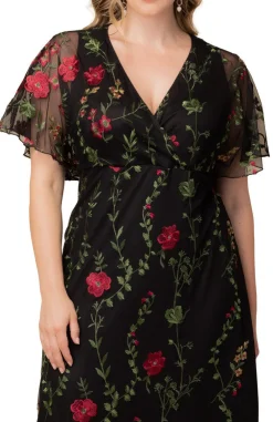 Embroidered Elegance Evening Gown - Plus