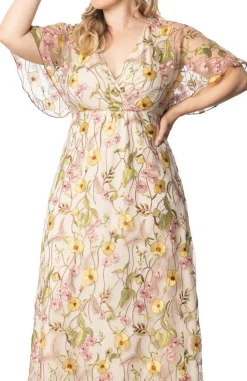 Embroidered Elegance Evening Gown - Plus