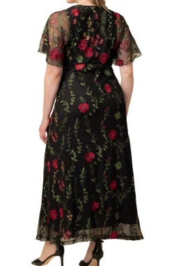 Embroidered Elegance Evening Gown - Plus