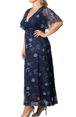 Embroidered Elegance Evening Gown - Plus