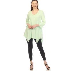 Empire Waist V-Neck Tunic Top