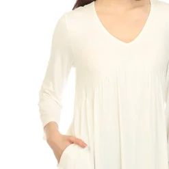 Empire Waist V-Neck Tunic Top