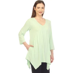 Empire Waist V-Neck Tunic Top
