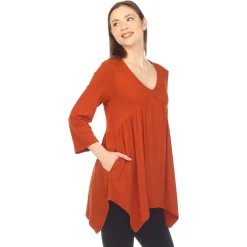 Empire Waist V-Neck Tunic Top
