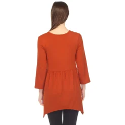 Empire Waist V-Neck Tunic Top