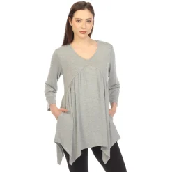 Empire Waist V-Neck Tunic Top