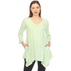 Empire Waist V-Neck Tunic Top