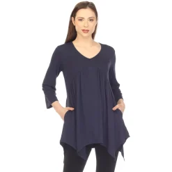 Empire Waist V-Neck Tunic Top