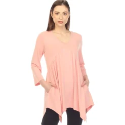 Empire Waist V-Neck Tunic Top