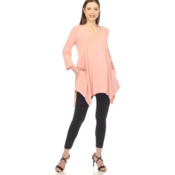 Empire Waist V-Neck Tunic Top