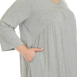 Empire Waist V-Neck Tunic Top - Plus