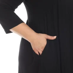 Empire Waist V-Neck Tunic Top - Plus