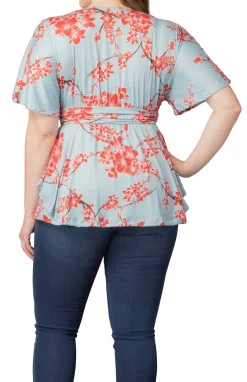 Encore Print Top-Cherry Blossom Print -Plus