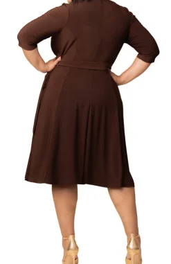 Essential Wrap Dress - Chocolate - Plus