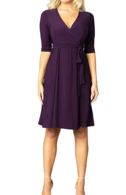 Essential Wrap Dress in Plum Passion