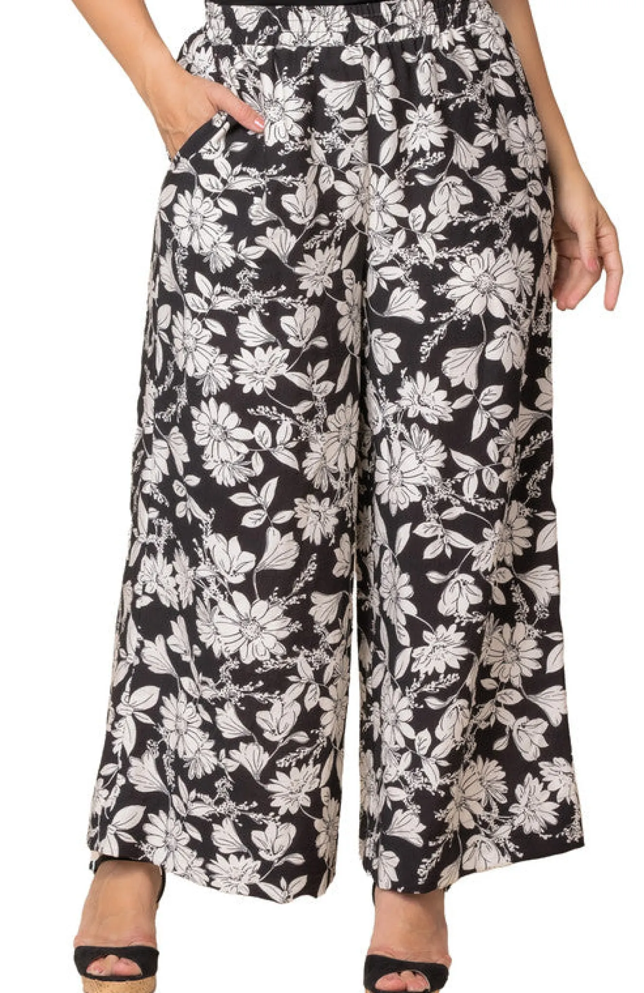 Eva Wide Leg Palazzo Pants - Plus