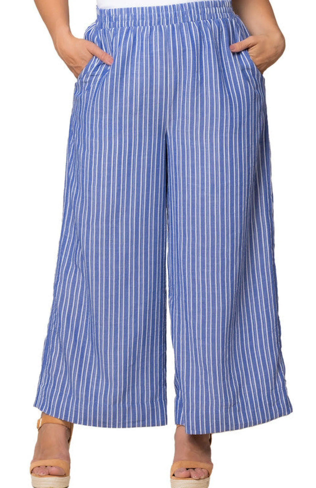 Eva Wide Leg Palazzo Pants - Plus