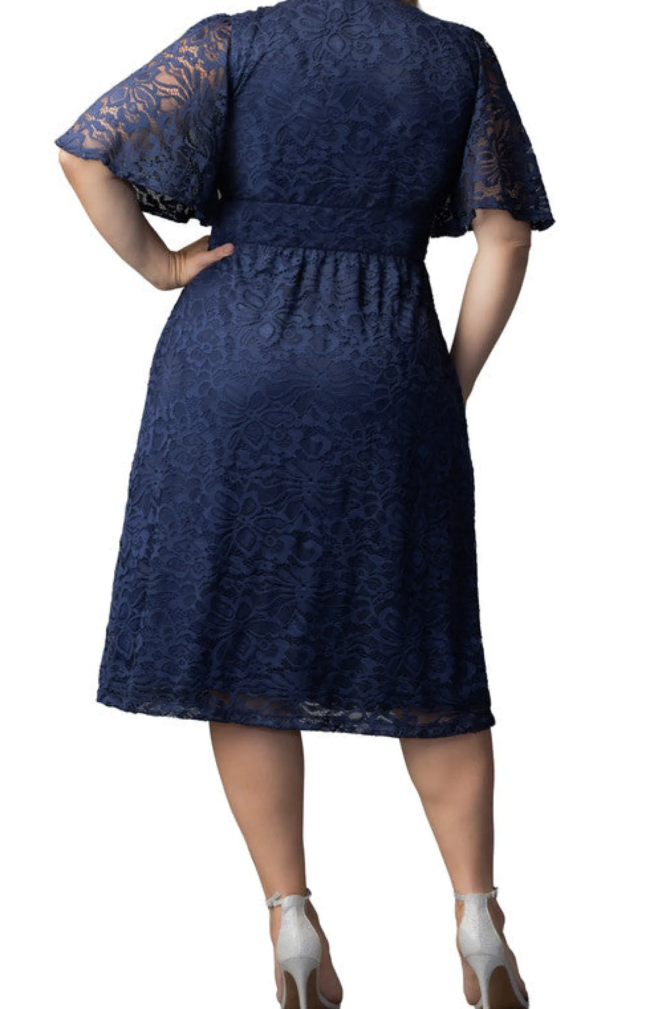 Fable Lace Cocktail Dress - Nocturnal Navy - Plus